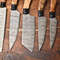 Custom Lot Of 6 Handmade Hammered Damascus Steel Chef Knives Set Professional Kitchen Cutlery 3