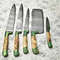 Custom Handmade Damascus Kitchen Knives 5Piece Professional Chef Set 1