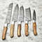 Luxury Damascus Steel Chef Knives Set Of 5 Hand Forged Hammered Cutlery 1