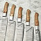 Luxury Damascus Steel Chef Knives Set Of 5 Hand Forged Hammered Cutlery 2