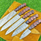Handcrafted Damascus Chef Knives Collection 5Piece Premium Kitchen Set 0
