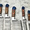 Damascus Steel Kitchen Knife Set Of 5 Handmade Hammered Blades 1