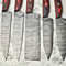 Elite Handmade Damascus Steel Knife Set 5 Custom Hammered Chef Knives 3