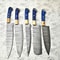Handmade Damascus Steel Chef Knives Set 5 Premium Forged Blades 0