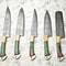 Elite Handmade Damascus Steel Knife Set 5 Custom Chef Knives 1
