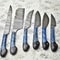 Lot Of 6 Handmade Damascus Steel Chef Knives Set Custom Forged Kitchen Cutlery Collection 1