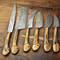 Unique Hand Forged Damascus Chef Knives 6Piece Kitchen Knife Collection 1