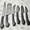 Damascus Steel Chef Knife Set Of 6 Custom Handmade Kitchen Cutlery 1