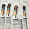 Damascus Steel Chef Knife Collection 5Piece Handmade Cutlery 1