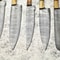 Handmade Damascus Knives 5Piece Hammered Steel Set 3