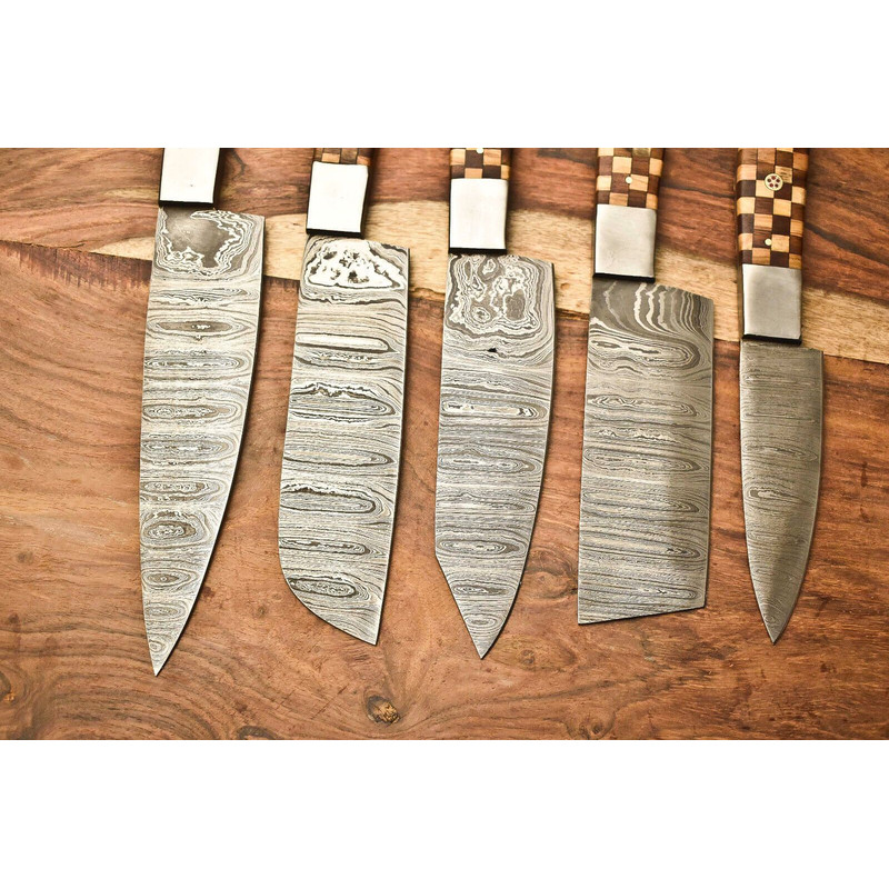 Professional Damascus Steel Chef Knives Handmade 5Piece Set 1