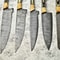 Custom Forged Damascus Chef Knives 5Piece Handmade Full Tang Set 3