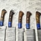 Unique 5Piece Damascus Steel Kitchen Knife Set Custom Wood Handle Design 2
