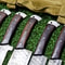 5Piece Handmade Damascus Steel Chef Knife Set Custom Forged Kitchen Knives With Wood Handle Sheat 2