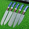 Custom Damascus Steel Kitchen Knives Handmade 5Piece Chef Set With Sheath 0