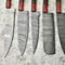 Artisan Handmade Damascus Chef Knives 5Piece Wood Handle Kitchen Set 3