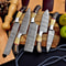 Luxury Damascus Steel Chef Knife Collection 5 Handmade Blades With Sheath 2