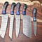 Professional Damascus Chef Knives 5Piece Hand Forged Kitchen Knife Set 0