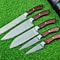 Custom Forged Damascus Steel Chef Knives 5Piece Handmade Kitchen Knife Set 2