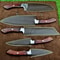 Custom Forged Damascus Steel Chef Knives 5Piece Handmade Kitchen Knife Set 3