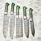 Elite Damascus Steel Chef Knife Set 5Piece Handcrafted Blades With Sheath 0