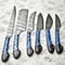 Elite Damascus Steel Chef Knives 6Piece Custom Handmade Hardwood Handle Set 1