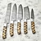 Signature 5Piece Damascus Steel Chef Knife Set Forged Hardwood Handles 1