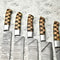 Signature 5Piece Damascus Steel Chef Knife Set Forged Hardwood Handles 2