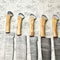 Traditional Damascus Kitchen Knife Set 5 Full Tang Handmade Chef Knives 2