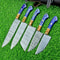 Master Chef Damascus Steel Knife Set Handmade 5Piece Hardwood Handles 1