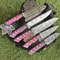 Forged Chef Knife Twist Damascus Steel Set Lot Of 5 Hardwood Handle Knives For Camping Bushcraft 0