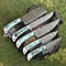 Professional 5Piece Twist Damascus Chef Knife Bundle Handmade Hardwood Handles 2