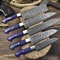 Artisan Twist Damascus Chef Knife Set Handmade Lot Of 5 Full Tang Blades 2