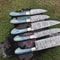 Bushcraft Damascus Knife Collection Lot Of 5 Twist Pattern Chef Knives 2