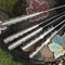 Lot Of 5 Custom Twist Damascus Steel Knives Full Tang Hardwood Chef Set 1