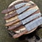 Custom Forged Damascus Twist Steel Knives Set Of 5 Hardwood Handle Chef Tools 1