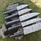Rustic Twist Damascus Chef Knives Hand Forged Lot Of 5 With Hardwood Handles 2