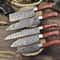 Custom Made 5Piece Twist Damascus Chef Knives Forged Full Tang Hardwood 0