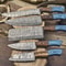 Premium Twist Damascus Kitchen Knives Handmade Lot Of 5 Blades 0