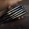 5pcs Professional Damascus Steel Kitchen Knife Set Custom Handmade Cutlery 2