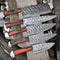 5pcs Forged Damascus Steel Chef Knife Set Handmade Full Tang Kitchen Knives 1