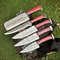 Professional Handmade Damascus Chef Knife Set 5pcs Forged Kitchen Tools 0
