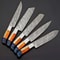 Hand Forged Damascus Steel Kitchen Knife Set Custom Made Chef Knives 1