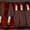 Hand Forged Damascus Steel Kitchen Knife Set Custom Made Chef Knives 3