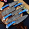 Authentic Hand Forged Damascus Steel Chef Knife Set 5pcs Kitchen Tools 1