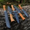 Premium Damascus Steel Chef Knife Set Handmade Full Tang Kitchen Blades 2