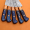Forged Damascus Steel Chef Knife Set Custom Handmade 5pcs Kitchen Cutlery 1