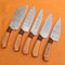 Custom Forged Damascus Steel Kitchen Knife Set Premium Handmade Chef Set 3