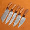 Custom Forged Damascus Steel Kitchen Knife Set Premium Handmade Chef Set 0