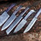Professional Hand Forged Damascus Steel Chef Knife Set 5pcs Kitchen Cutlery 0